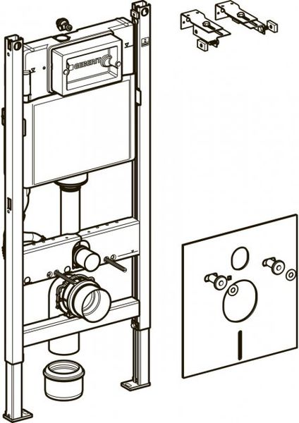 Инсталляция для унитаза Geberit Duofix 3 в 1 д/кнопок DELTA 458.126.00.1 458.126.00.1 фото