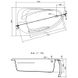 Ванна акрил. Cersanit JOANNA NEW 160х95, левая+НОЖКИ ТИП 1,4 S301-170 фото 3