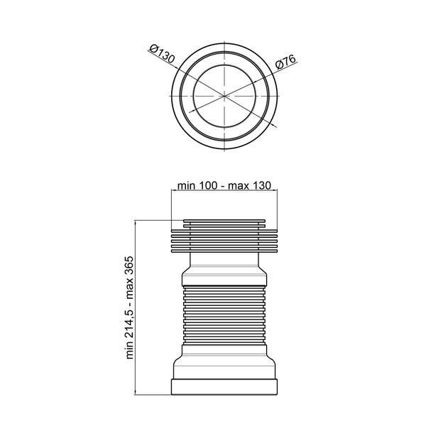 Гибкая труба для унитаза Lidz (WHI) 60 01 G001 00 длина 370 мм LIDZWHI6001G00100 фото