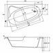 Ванна акрил. Cersanit SICILIA NEW 160х100 левая+НОЖКИ ТИП 1 S301-036 фото 2