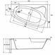 Ванна акрил. Cersanit SICILIA NEW 160х100 правая+НОЖКИ ТИП 1 S301-037 фото 2